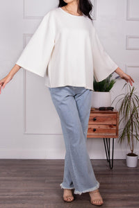 Scuba Modal Wide 3/4 Sleeve Top