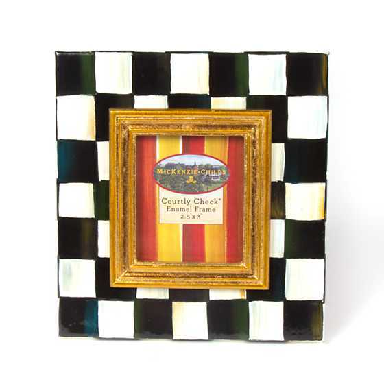 Courtly Check Enamel Frame- 2.5" x 3"
