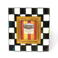 Courtly Check Enamel Frame- 2.5" x 3"