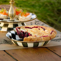 Courtly Check Enamel Pie Plate