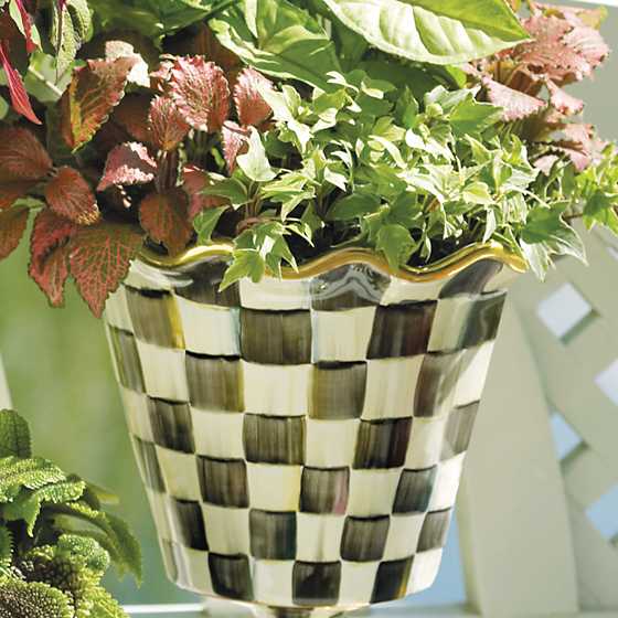 mackenzie childs plant pot Courtly Check Garden Pot
