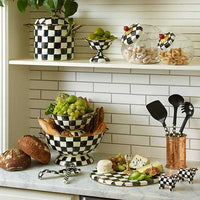 Courtly Check Enamel Compote- Small