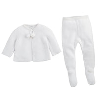 White Pom Pom 2 Piece Set
