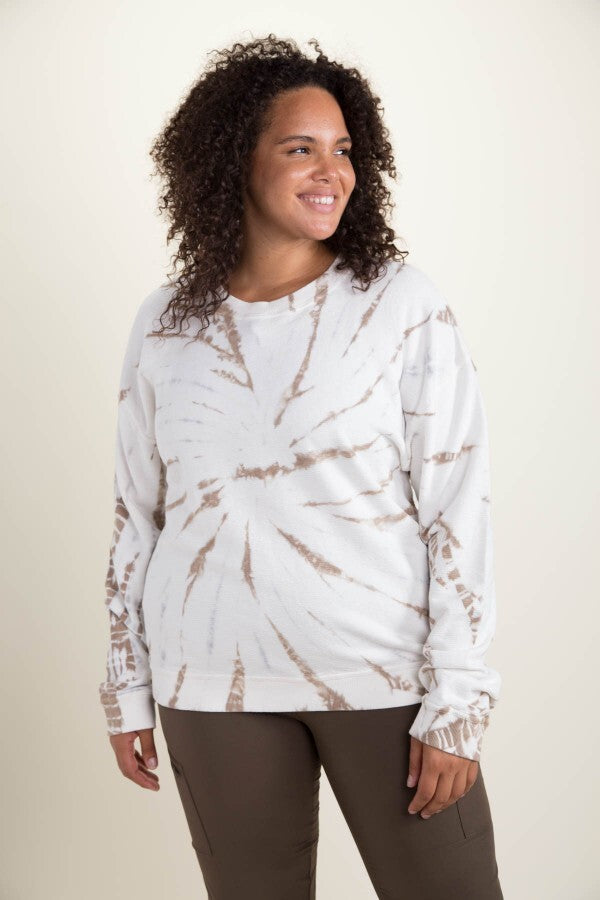 CURVY Swirl Tie-Dye Pullover