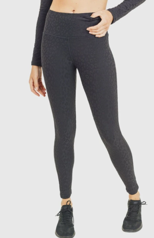 Leopard Jacquard TACTEL High-Waisted Leggings