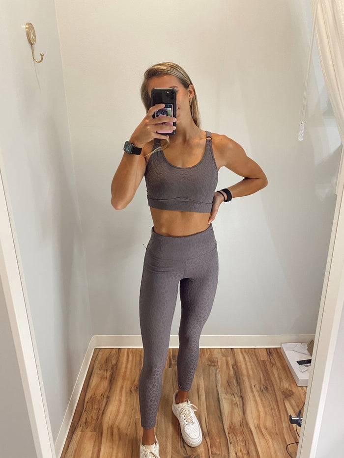 Leopard Jacquard TACTEL High-Waisted Leggings