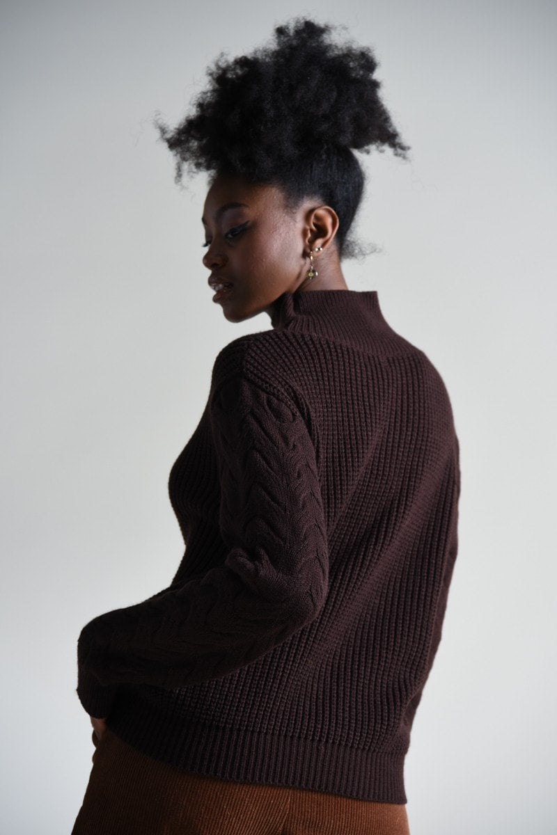 Chocolate Knitted Sweater