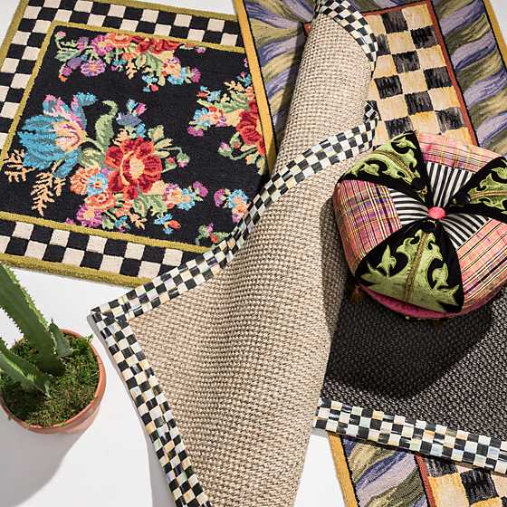 Courtly Check Black Sisal Rug - 2' x 3'