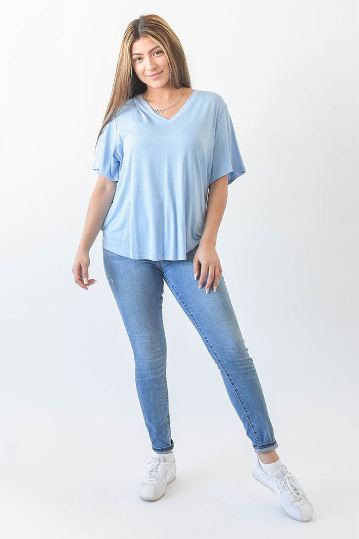 Sky Blue V-Neck