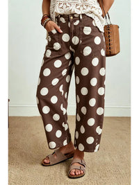 Polka Dot Ankle Length Casual Shift Jeans