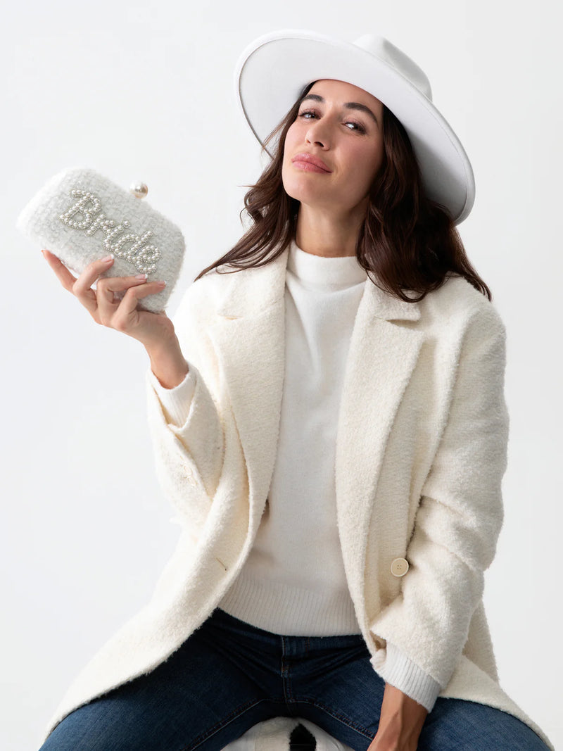 "Bride" Brimmed Hat, Ivory