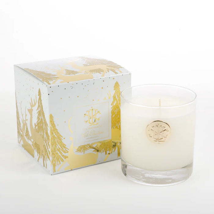 White Christmas 8 oz Designer Box Candle