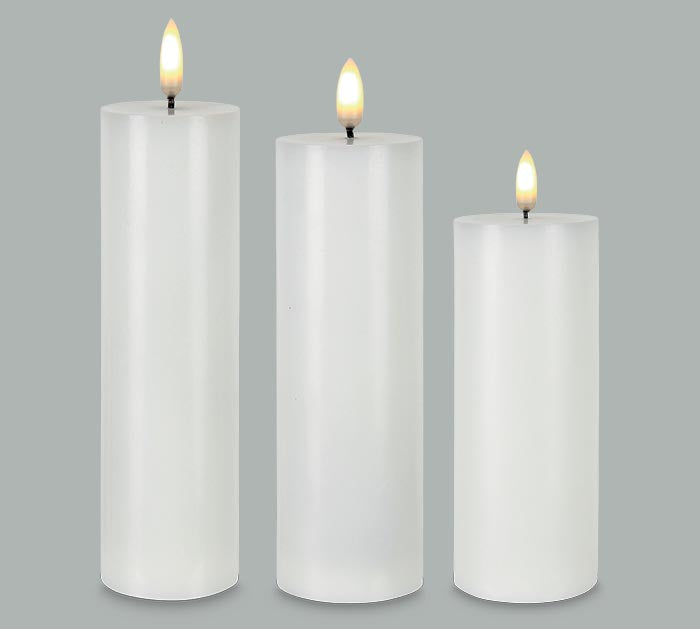 CANDLE PATRIA 3D LED WHITE ASST SETS