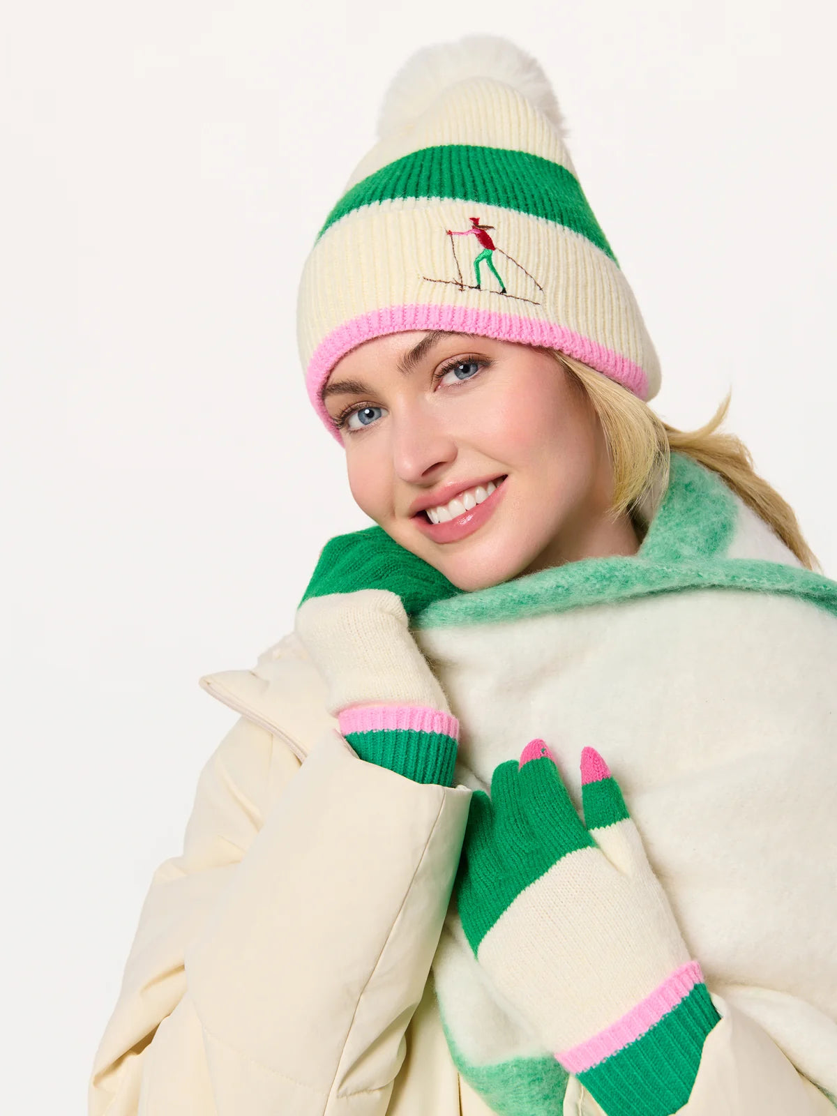 Alpine Touchscreen Gloves, Ivory