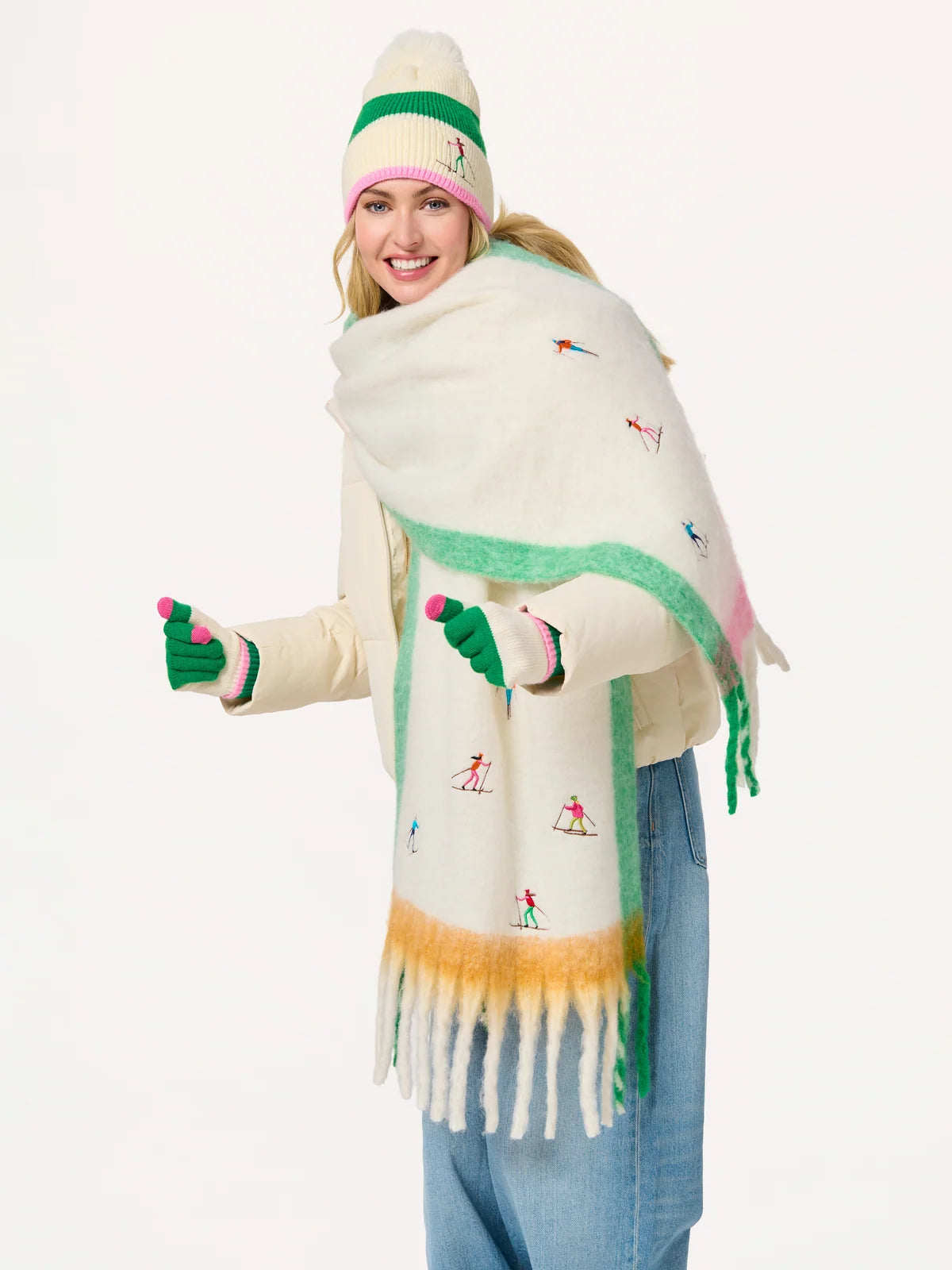 Alpine Touchscreen Gloves, Ivory