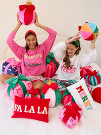 "Champagne & Mistletoe" Lounge Sweatshirt, Azalea