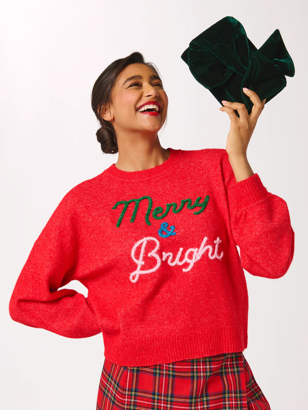 "Merry & Bright" Sweater, Red
