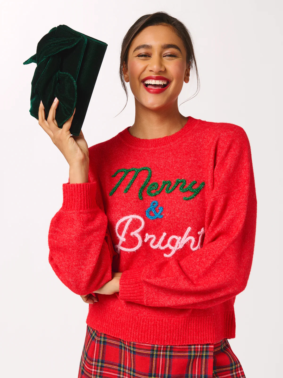 "Merry & Bright" Sweater, Red