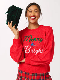 "Merry & Bright" Sweater, Red