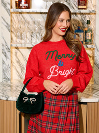 "Merry & Bright" Sweater, Red