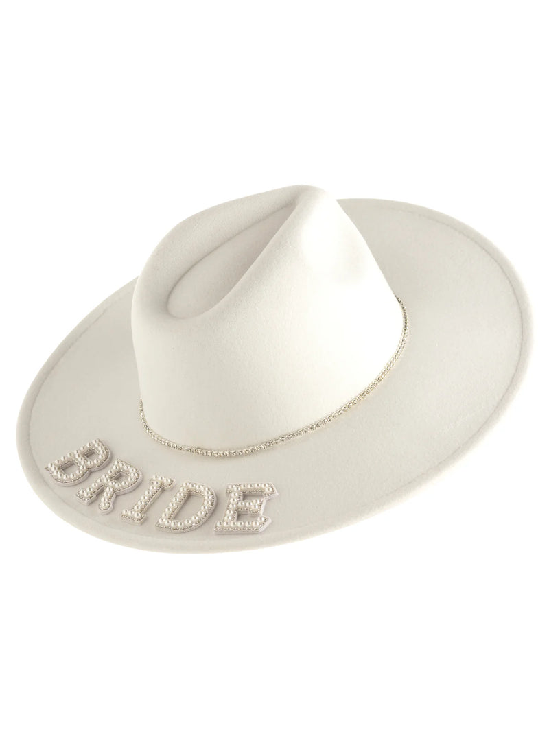 "Bride" Brimmed Hat, Ivory