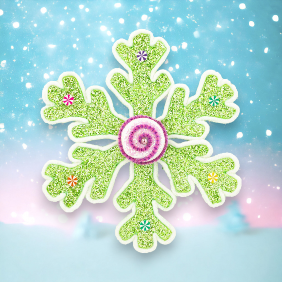 12" Green Candy Snowflake