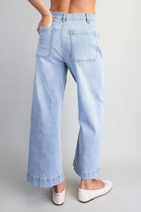 Mineral Washed Patch Pocket Jeans
