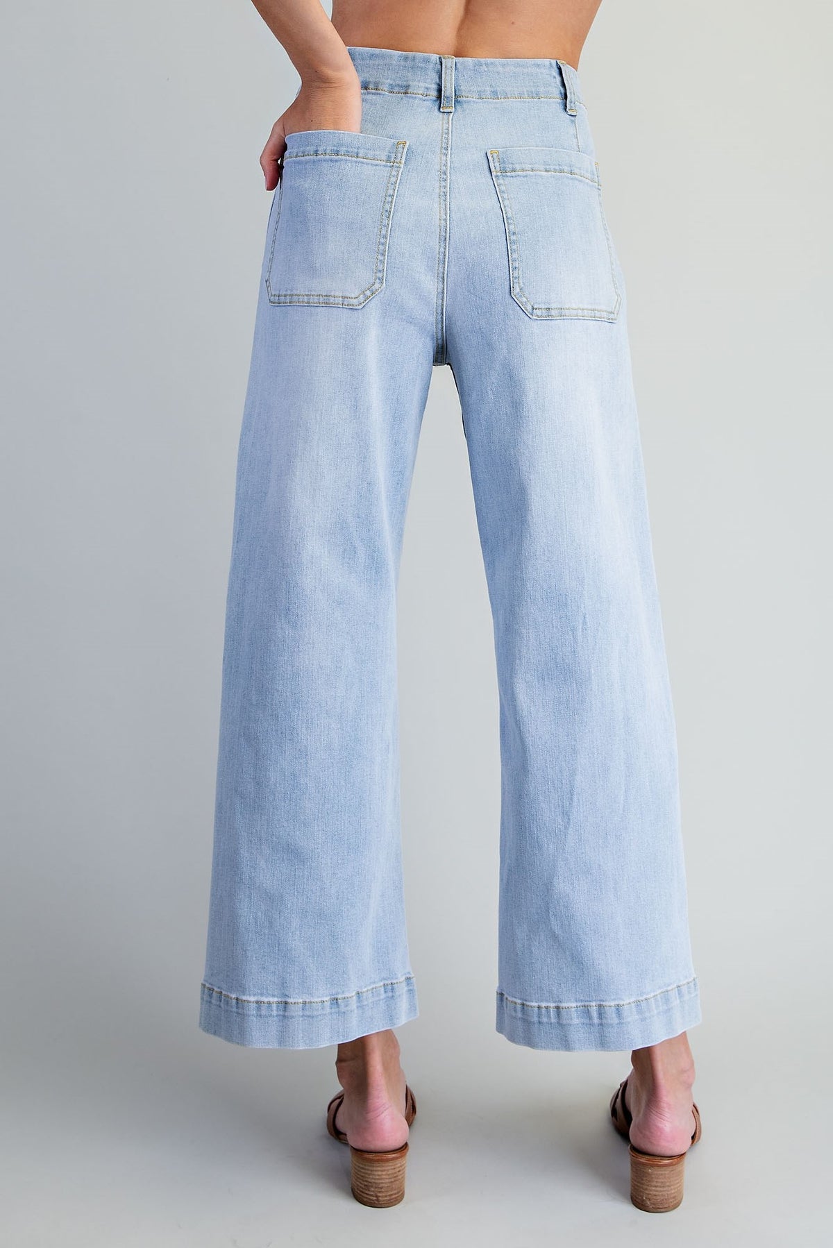 Mineral Washed Patch Pocket Jeans