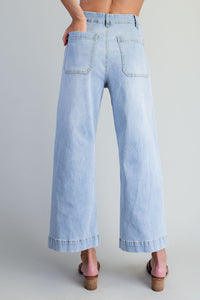 Mineral Washed Patch Pocket Jeans