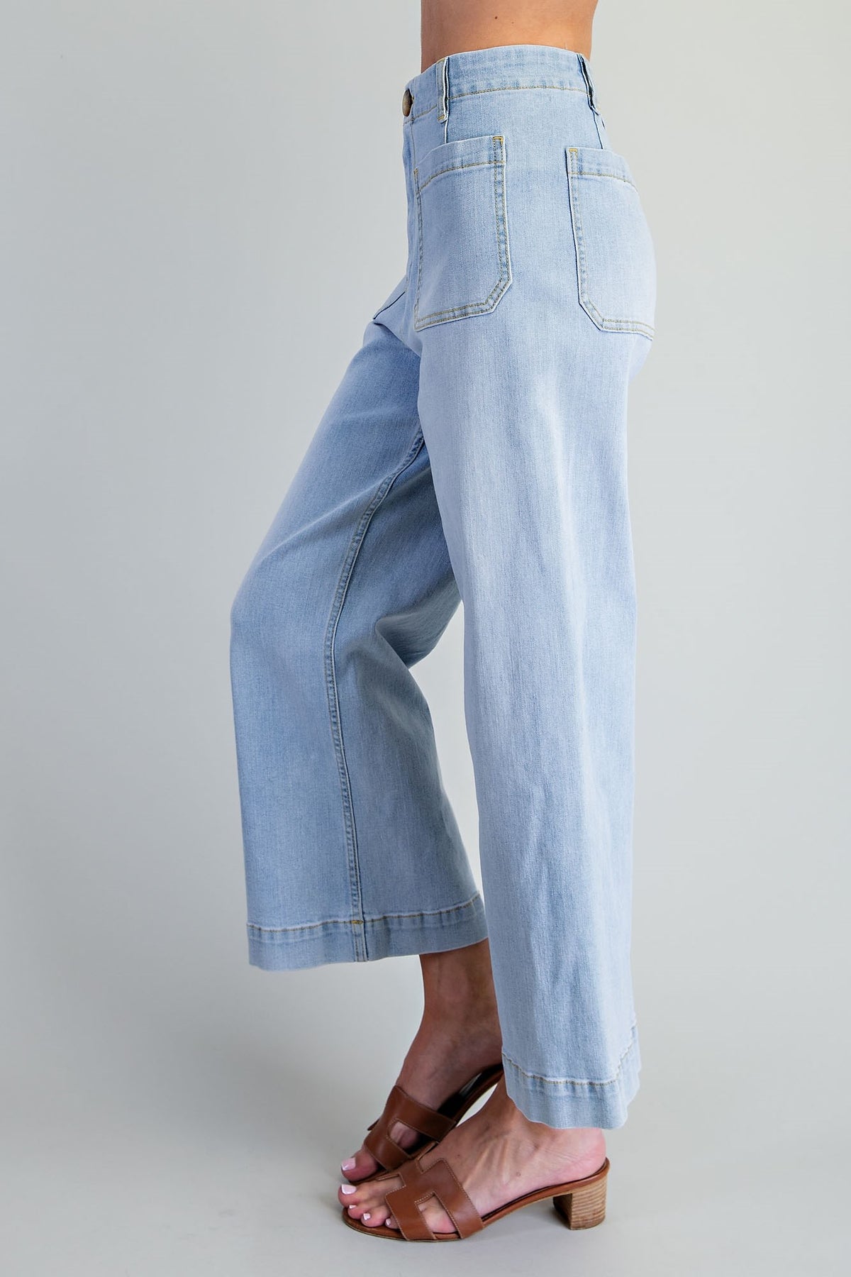 Mineral Washed Patch Pocket Jeans