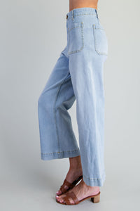 Mineral Washed Patch Pocket Jeans