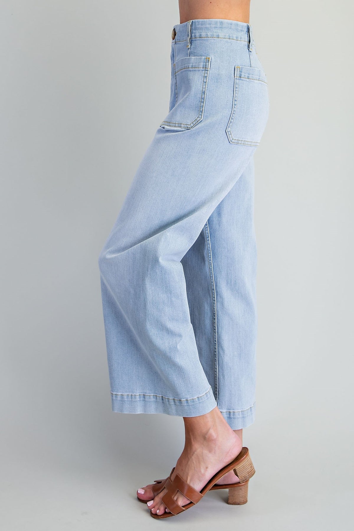 Mineral Washed Patch Pocket Jeans