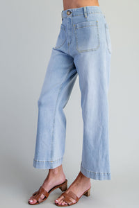 Mineral Washed Patch Pocket Jeans