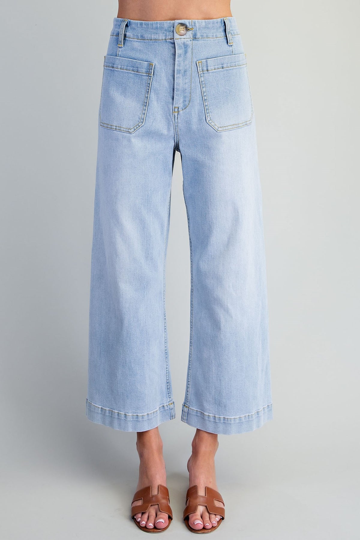 Mineral Washed Patch Pocket Jeans