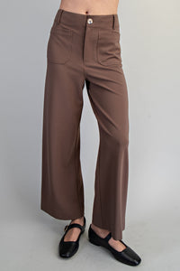Solid Wide Leg Pants