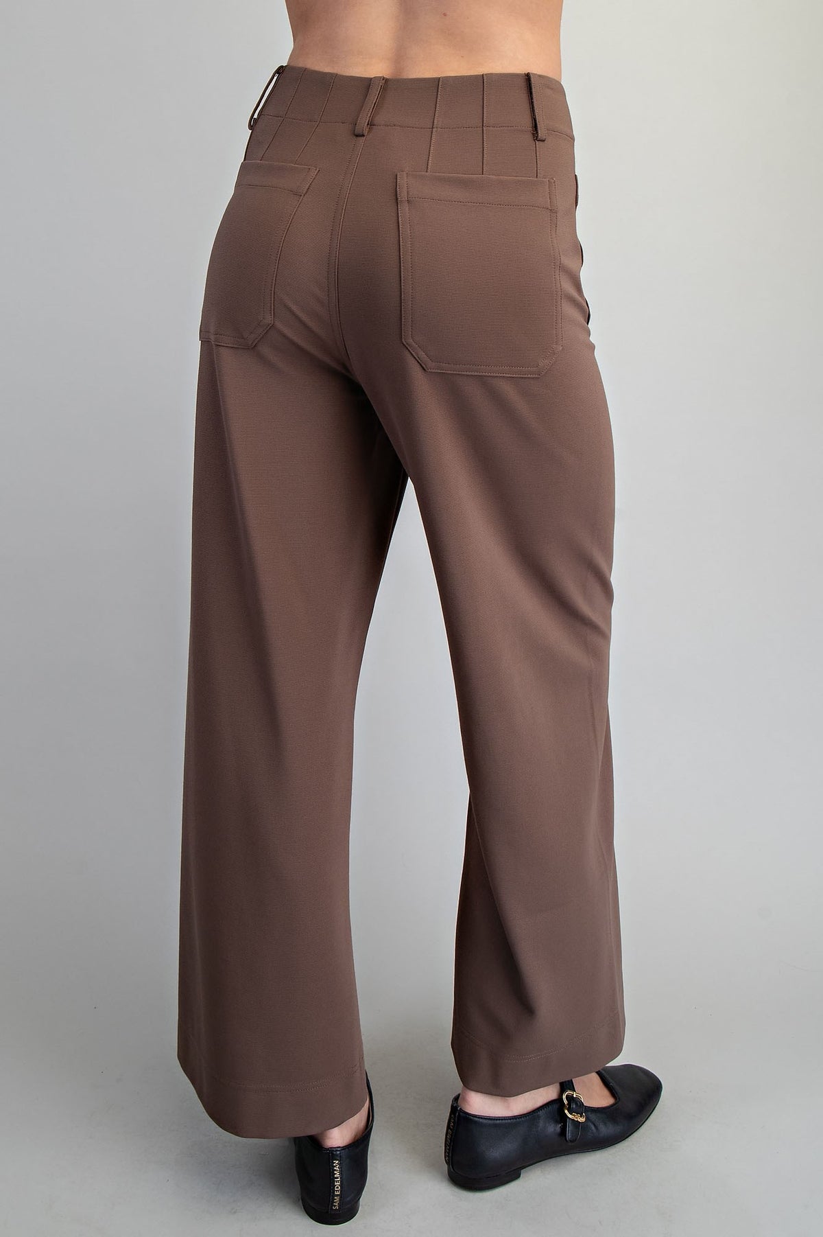Solid Wide Leg Pants