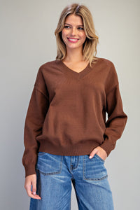 V-Neck Knit Sweater