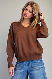 V-Neck Knit Sweater