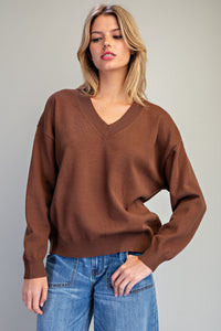 V-Neck Knit Sweater