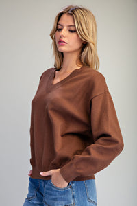 V-Neck Knit Sweater