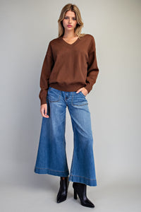 V-Neck Knit Sweater