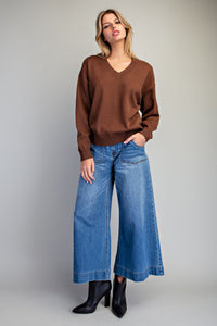 V-Neck Knit Sweater