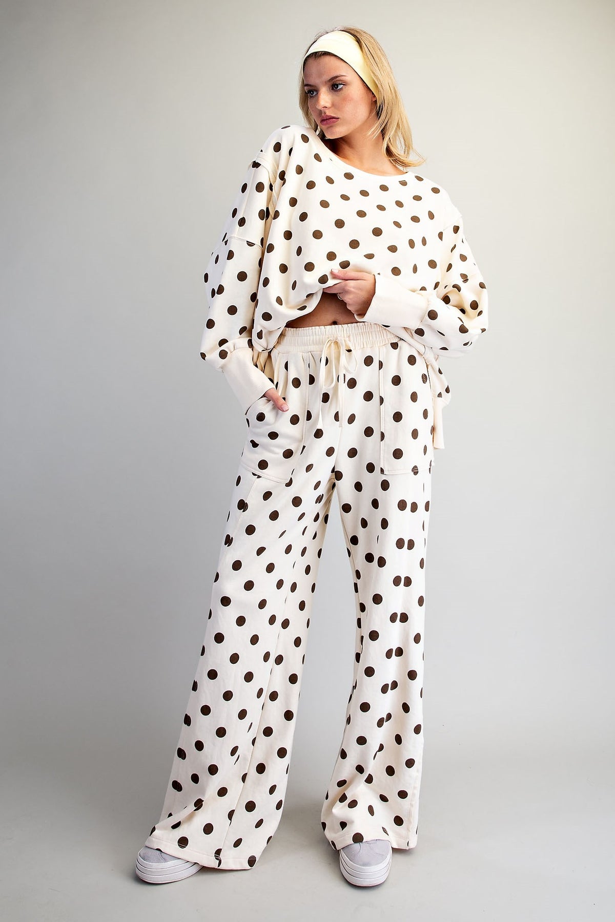 Mineral Washed Polka Dot Sweatpants
