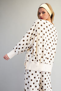 Mineral Washed Polka Dot Sweatshirt