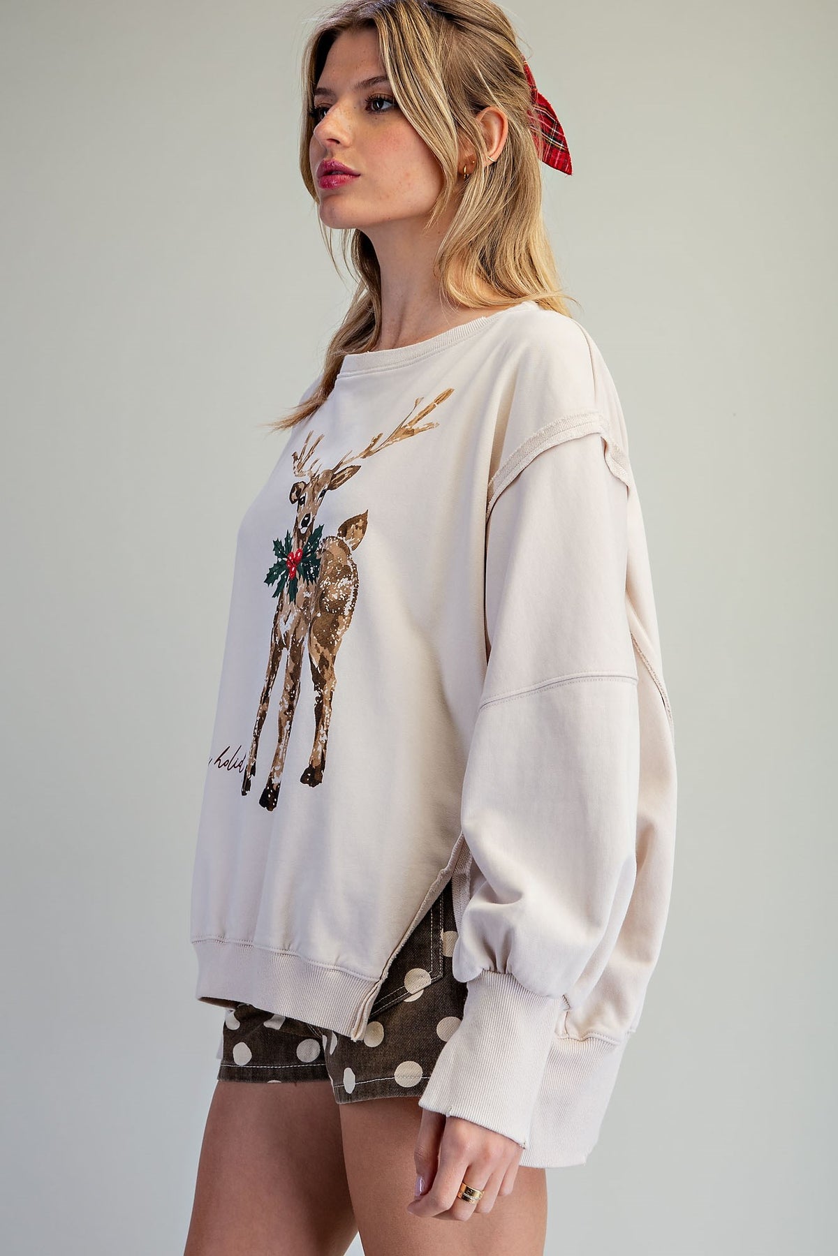 Mineral Washed Reindeer Pullover