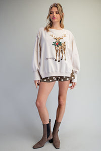 Mineral Washed Reindeer Pullover