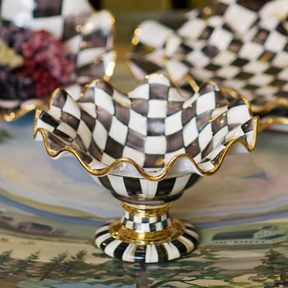 Courtly Check Ceramic Compote