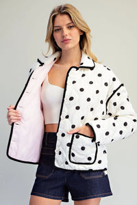 Polka Dot Quilted Jacket