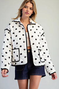 Polka Dot Quilted Jacket