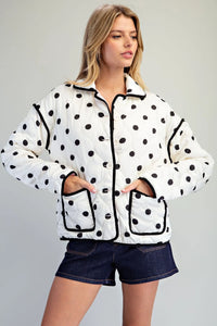 Polka Dot Quilted Jacket